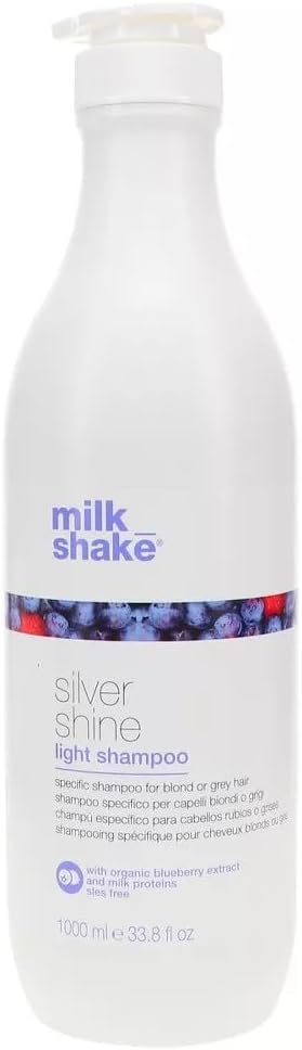 milk_shake Silver Shine Light Shampoo 1000 ml, grey, (Pack of 1) Greenwize