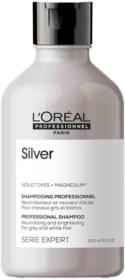 L’Oréal Professionnel Shampoo, For Grey, White or Light Blonde Hair, Serie Expert Silver, 300 ml L'Oréal Professionnel Paris