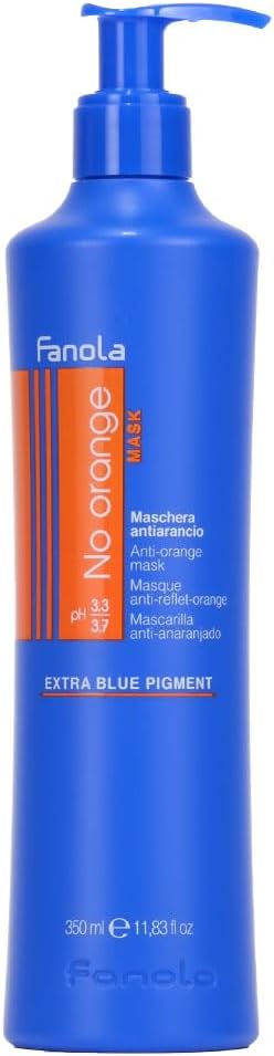 Fanola No Orange Mask, Anti-Orange Tones Mask for Neutralize Copper, Orange and Red Tones with Immediate Toning Action for Dark Colored Hair, 350 Greenwize