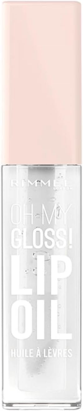 Rimmel Oh My Gloss! Lip Oil 000 Clear Cloud, Juicy Shine, Hydrates & Naturally Plumps, Moisture Boost, Vitamin E, Replenishes & Restores the Lips, Coconut Oil, Non-Sticky, Vegan & Cruelty Free Rimmel