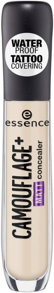 essence Camouflage+ Matte Concealer, Masking Pen, Waterproof, Covers Tattoos, No. 23 Warm Sand, Nude, Matte, Vegan, Oil-Free, Waterproof (5 ml) Greenwize