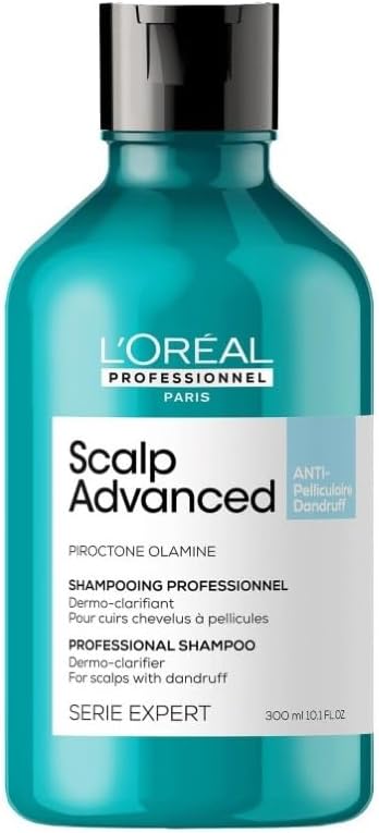 L'Oréal Professionnel Scalp Advanced Anti-Dandruff Dermo-Clarifier Shampoo, For Dry and Oily Scalps, Serie Expert, 300ml Greenwize