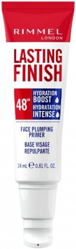 Rimmel Lasting Finish 48hr Hydration Boost Primer, Face Plumping, Smooths Fine Lines & Wrinkles, Dewy Finish, Flawless Makeup, Enriched with Biopeptides, Strengthens Skin, Boosts Natural Collagen Rimmel