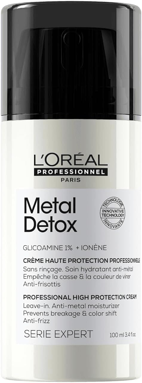 L'Oréal Professionnel Metal Detox Anti-Metal High PTreatment for rotection Cream, Leave-In , Helps PrDamaged Hair, Hydrateseserve Colour, Serie Expert, 100 ml, 2.0 grams, 100.0 milliliters, Pack of 1 L'Oréal Professionnel Paris