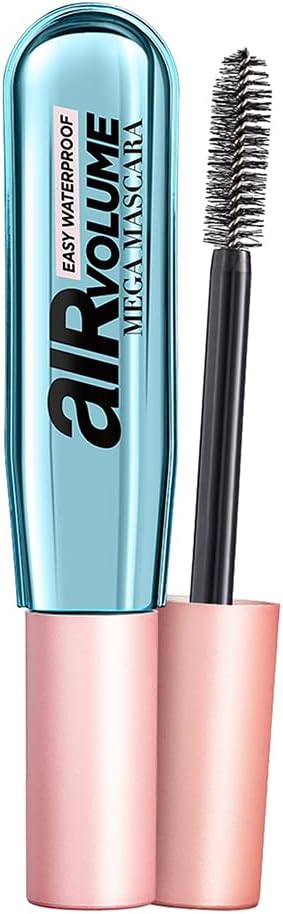 L'Oréal Paris Air Volume Mega Mascara Easy Waterproof Mascara, für intensives Mega Volumen, bis zu 48H Halt, leichte Warmwasse-Entfernung Greenwize