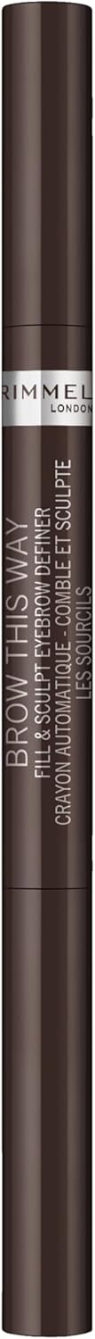 Rimmel Brow this Way Fill & Sculpt Eyebrow Definer, 03- Dark Brown Greenwize