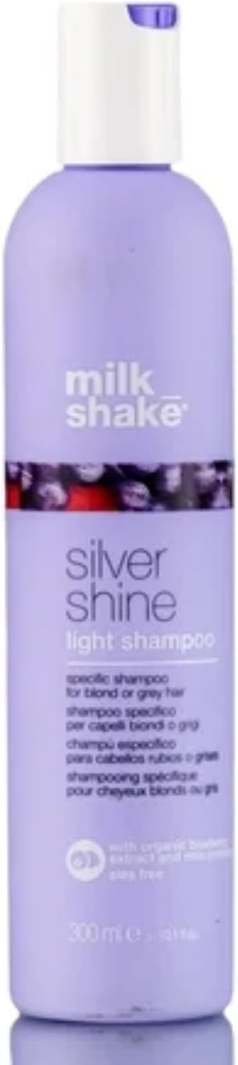 milk_shake | Silver Shine Shampoo 300 ml, Specific Anti-Yellow Delicate Shampoo for Blonde or Grey Hair, with Purple Pigment, Made in Italy Greenwize