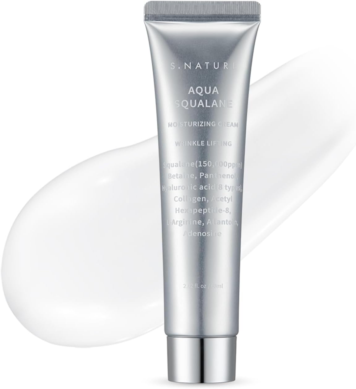 S.NATURE Aqua SQUALANE Moisturising Cream 60ml Moisturising Daily Soothing Moisturising Nourishing Removes Pores and Sebum 60ml S.NATURE