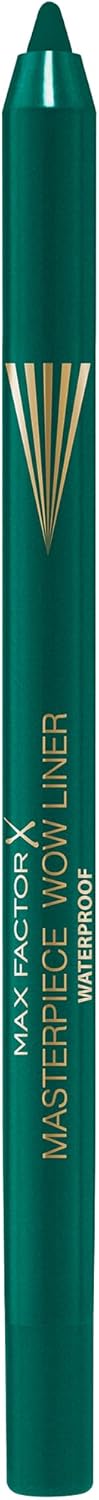 Max Factor Masterpiece Wow Liner, 600 Emerald Green, 24-Hour Wear Eyeliner, High Colour Payoff, Waterproof and Smudgeproof, Vegan Max Factor