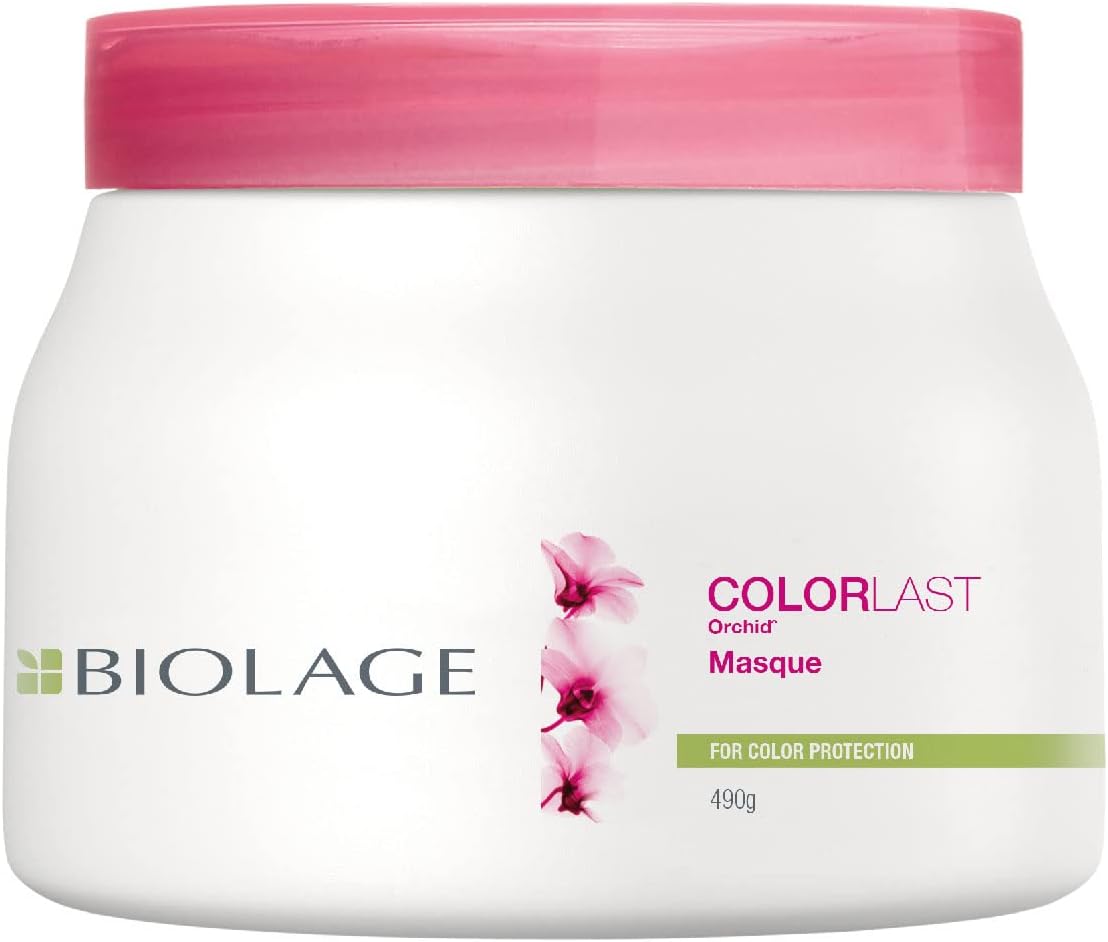 Matrix Biolage ColorLast Protecting Masque for Color Treated Hair, Deep Conditioning, Moisturizing and Nourishing Hair Mask Treatment with Orchid Flower Extracts, Silicone and Paraben Free, 490g Greenwize