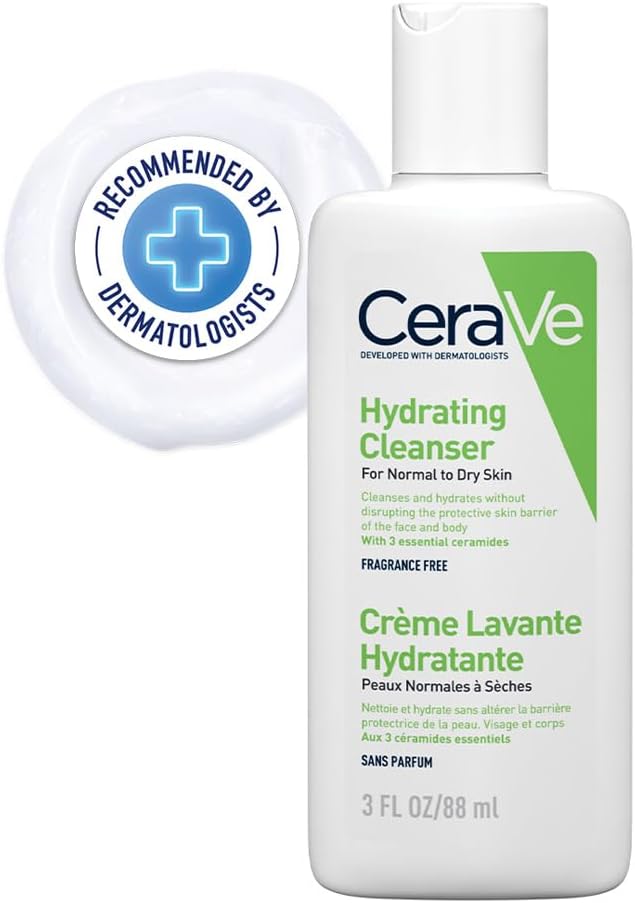 CeraVe Hydrating Cleanser for Normal to Dry Skin with Hyaluronic Acid and 3 Essential Ceramides Greenwize