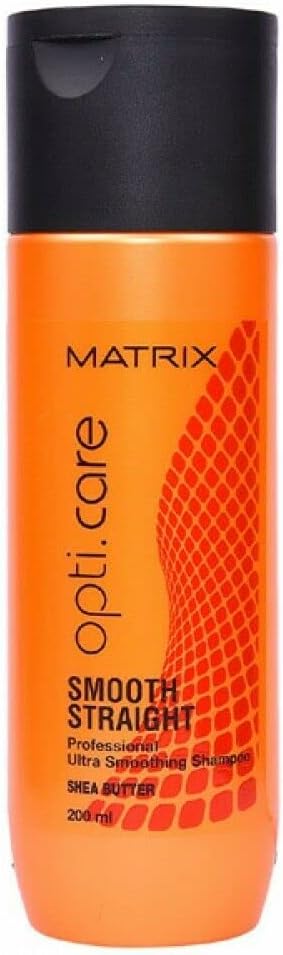 Matrix OptiCare Smooth Straight Professional Shampoo, Hydrating and Moisturizing Shea Butter for Dry Damaged Hair, Smoothing, Straightening and Frizz Control for Curly Hair, Paraben Free, 200 ml Greenwize