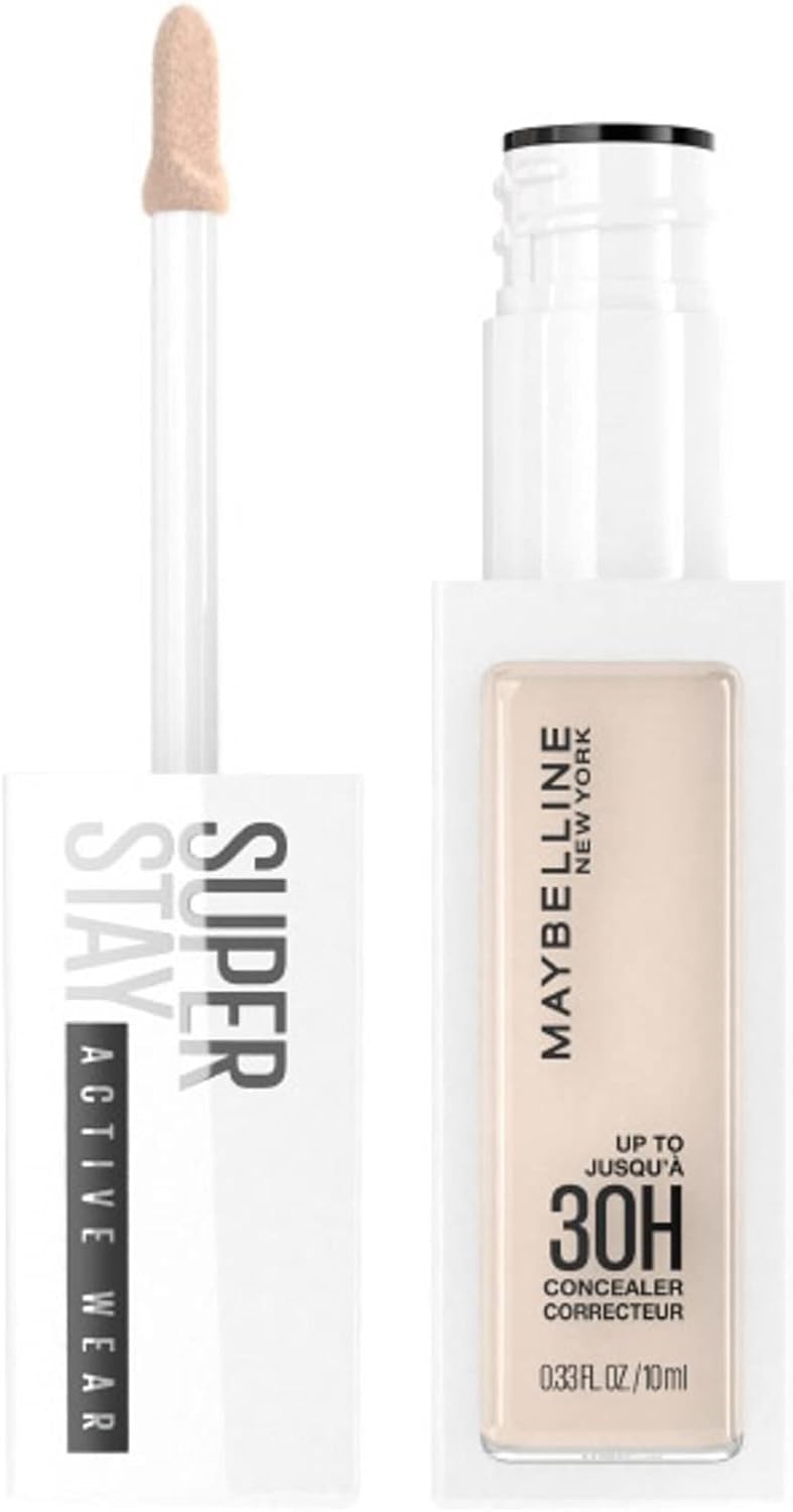 Maybelline L'Oreal SuperStay Active Wear Concealer, Up to 30H, full coverage, matte, 10, Fair Off White Greenwize