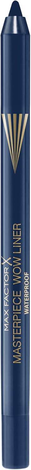 Max Factor Masterpiece Wow Liner, 500 Dark Navy, 24-Hour Wear Eyeliner, High Colour Payoff, Waterproof and Smudgeproof, Vegan Max Factor
