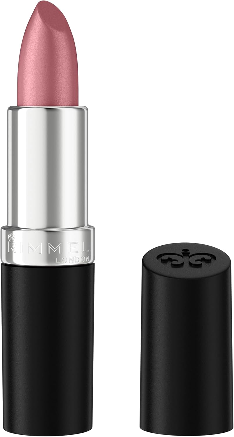Rimmel Lasting Finish Lipstick 904 Pink Frosting, Creamy Satin Finish, Long Lasting 8 HR Wear, Comfortable Formula, Rich Pigment Rimmel