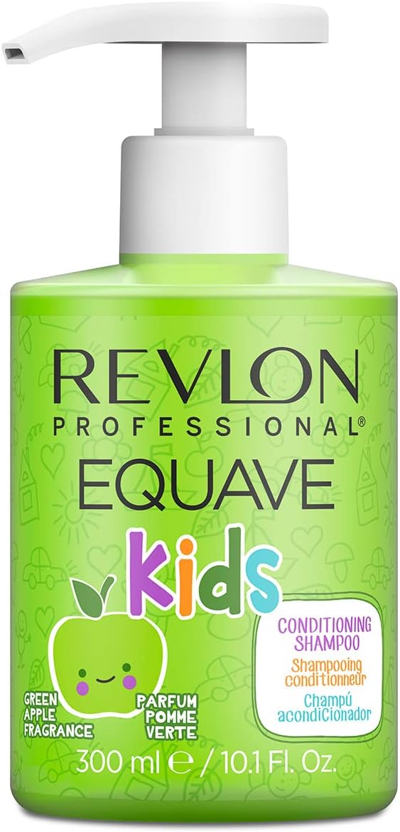 Revlon Professional Equave Kids Conditioning Shampoo, Sulphate-Free Shampoo For Kids, Green Apple Fragrance (300ml) Revlon Professional