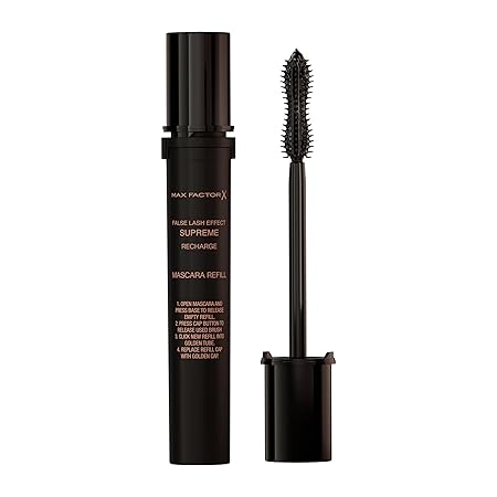 Max Factor False Lash Effect Supreme Recharge Mascara REFILL - Black, Instant 7x Volume, Healthier-Looking Lashes, Keratin-Rich Formula Max Factor
