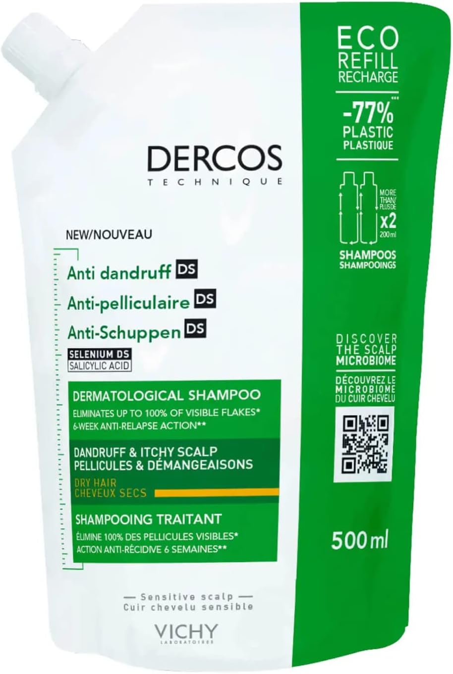 Vichy Dercos Anti-Dandruff Shampoo Dry, 500ml Greenwize