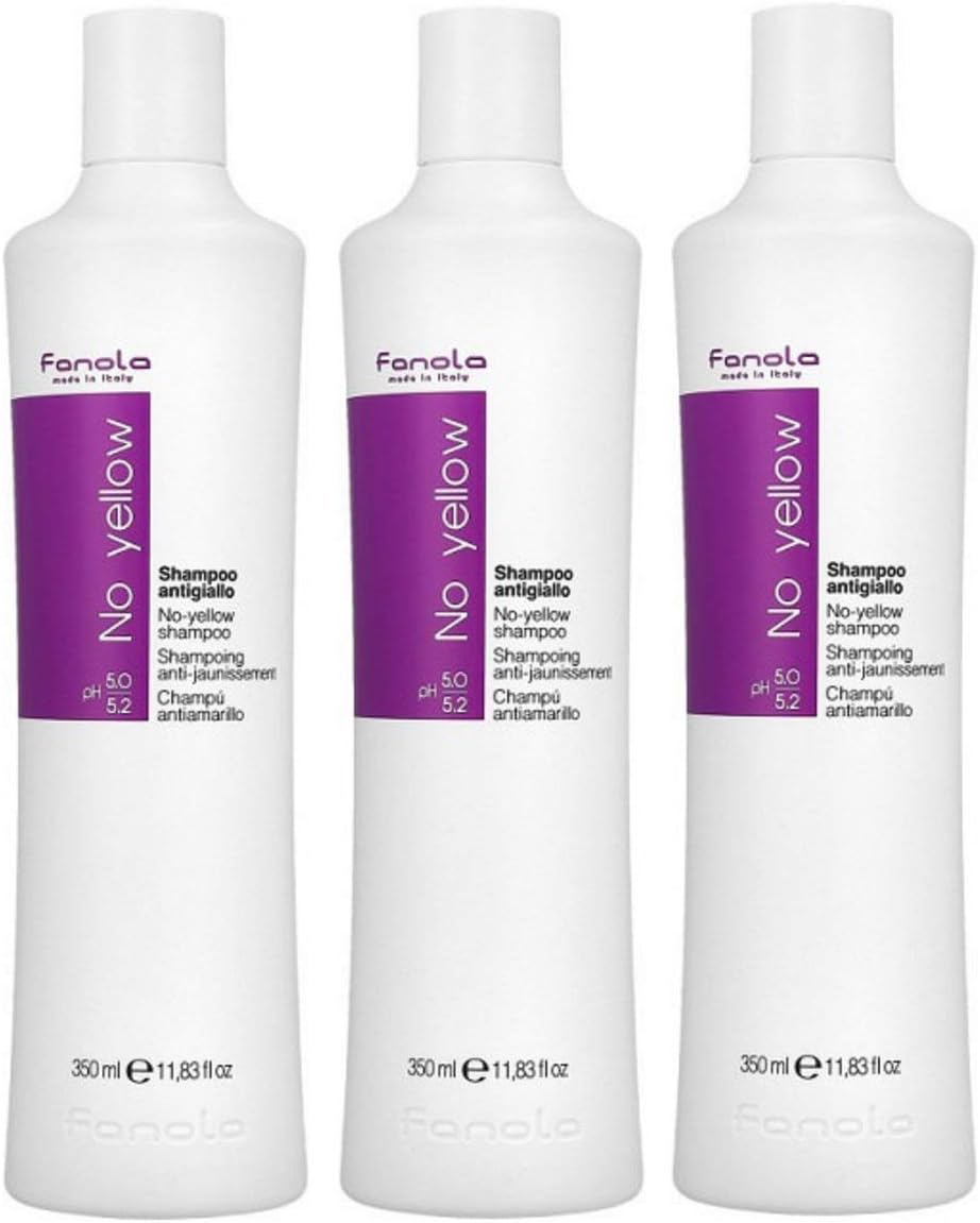Fanola Fanola No Yellow Shampoo, 350 ml, Pack of 3 Greenwize