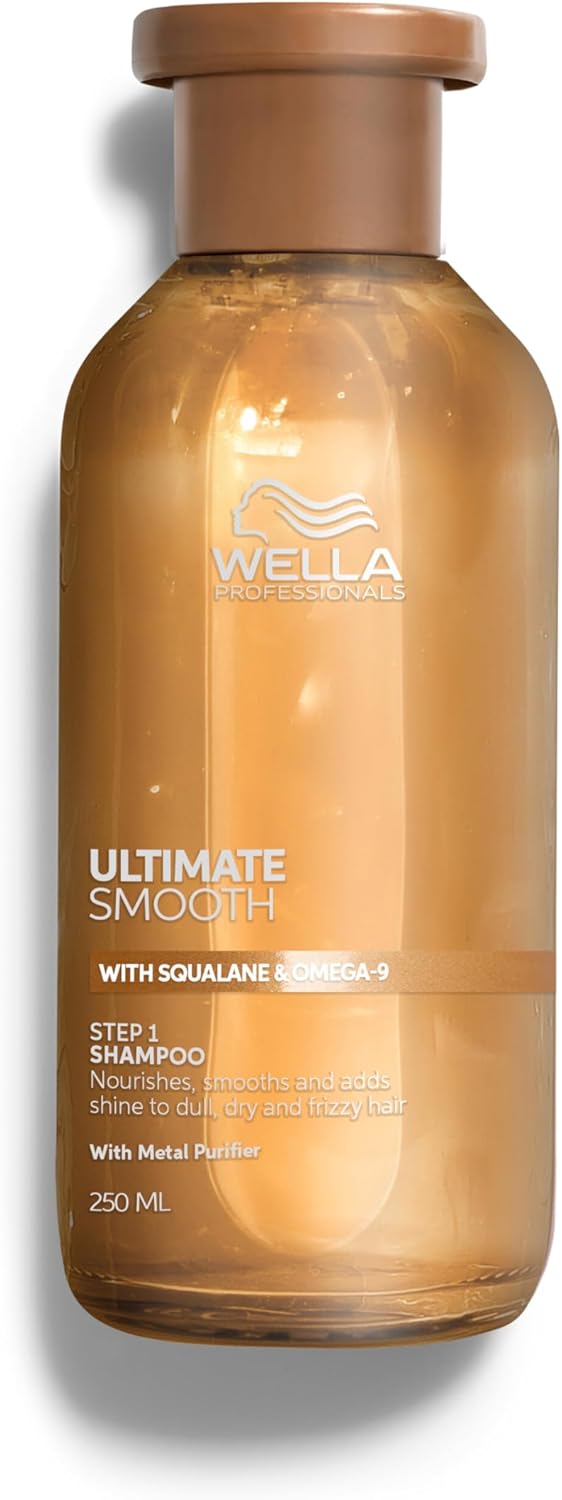 Wella Professionals Ultimate Smooth Shampoo - Nourishing Hair Shampoo With Squalane & Omega 9 - For Dry, Dull & Frizzy Hair (250ml) Wella Professionals