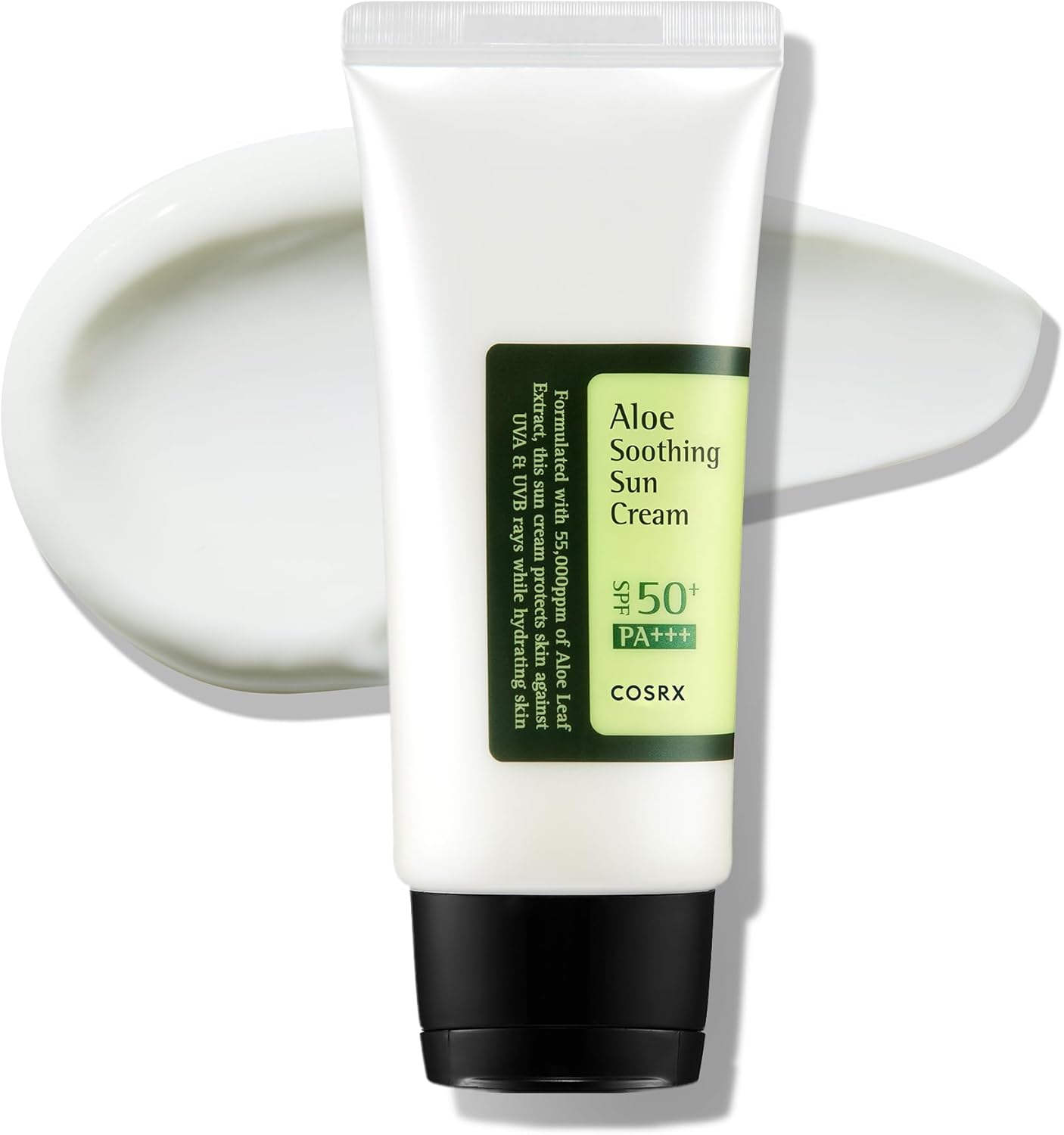 COSRX Aloe Soothing Sun Cream SPF 50+++, Daily Hydrating Sunscreen for Dry Sensitive Skin, UVA&UVB Protection, No White Marks, Sun Moisturiser, Korean Sunscreen, Korean Skincare COSRX Store