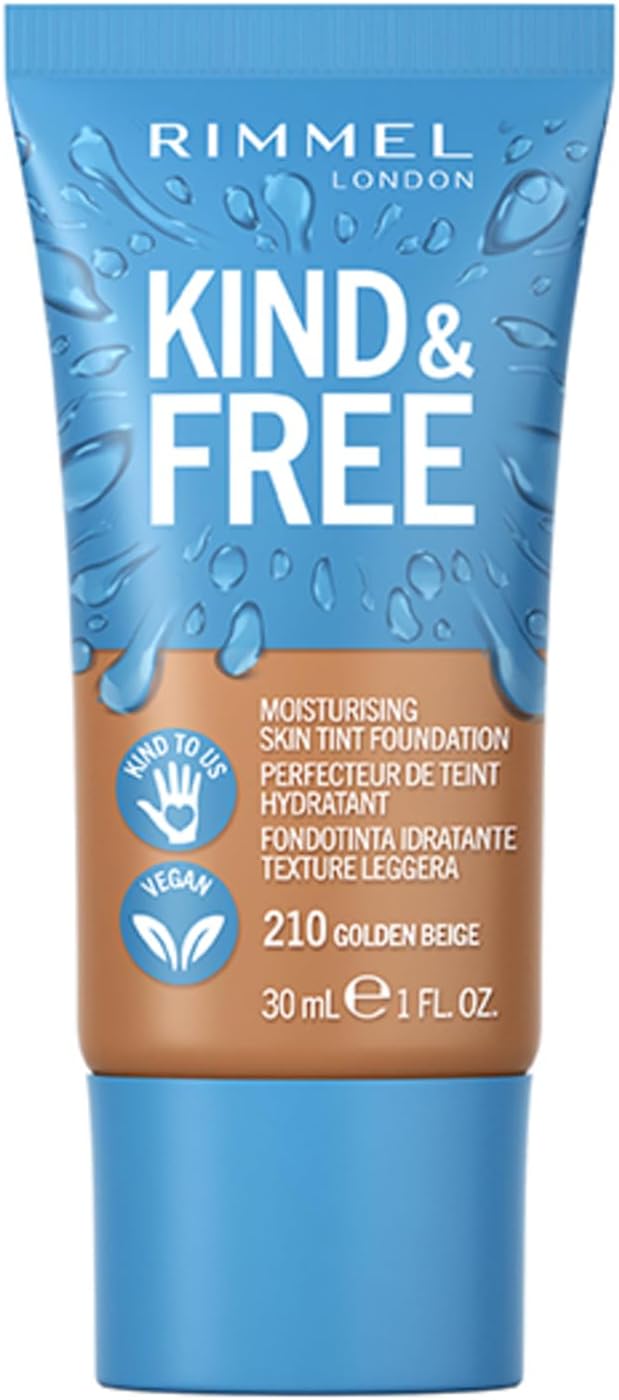 Rimmel Kind + Free Moisturising Skin Tint Foundation, Golden Beige 210 Greenwize