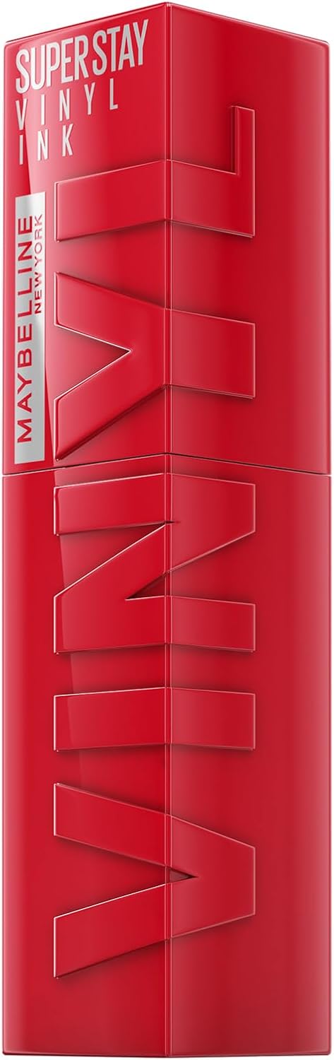 Maybelline New York Lip Colour, Smudge-free, Long Lasting up to 16h, Liquid Lipstick, Shine Finish, SuperStay Vinyl Ink, 45 Capricious Greenwize