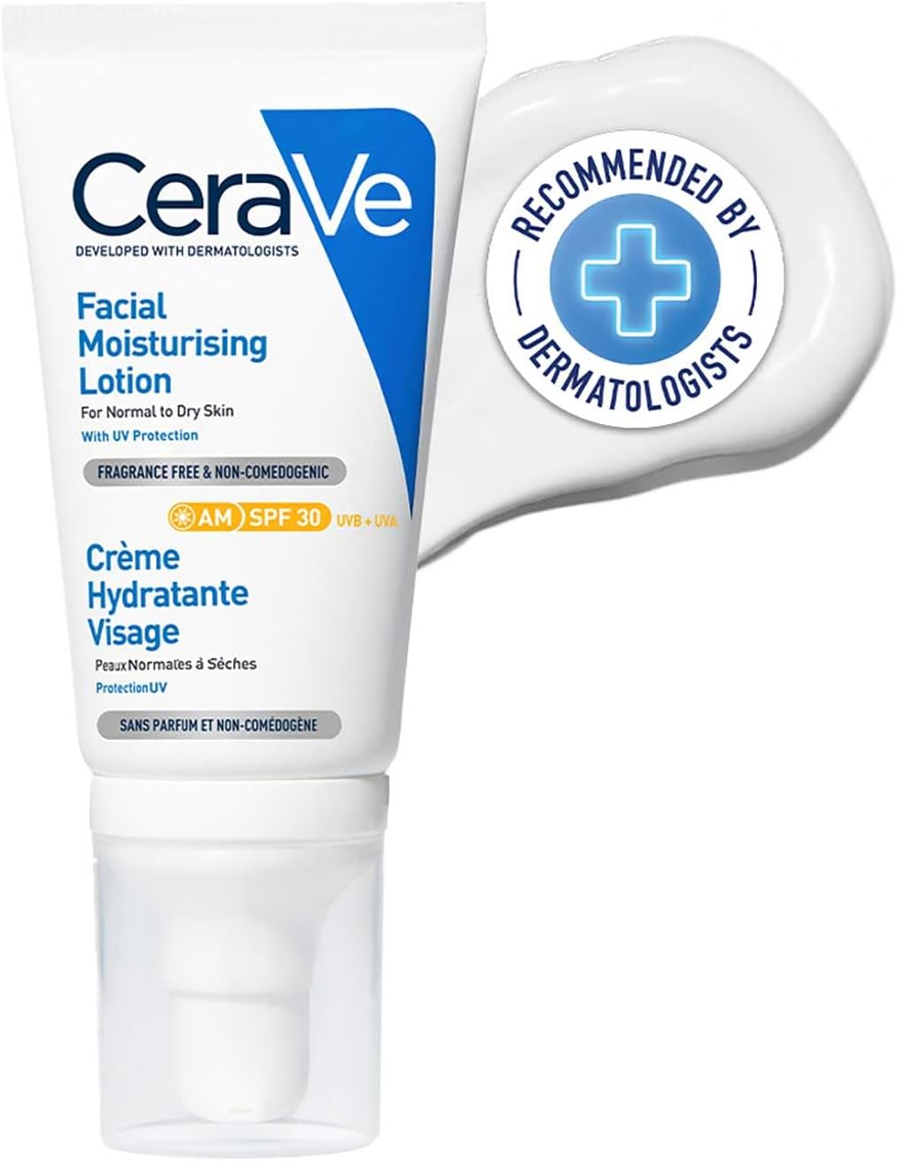 CeraVe AM Facial Moisturising Lotion SPF30 with Ceramides for Normal to Dry Skin 52ml Greenwize