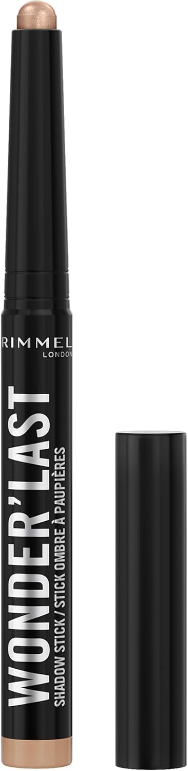 Rimmel Wonder'Last Shadow Stick, 004 Soft Bubbles, Easy To Apply, One Swipe Eyeshadow, Lasts All Day, Ultra-Creamy Formula, Buildable, Smudgeproof, Vegan Greenwize