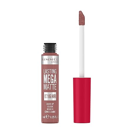 Rimmel London Lasting Mega Matte Liquid Lipstick, Long-Lasting, Hydrating, Vegan Formula - 709 - Strapless, 7.4ml Rimmel