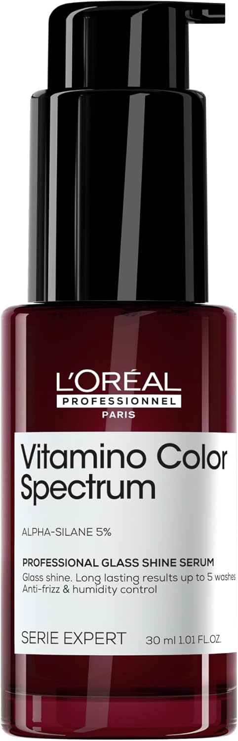 L'Oréal Professionnel Vitamino Color Spectrum Glass Shine Serum, Anti-frizz & Anti-Humidity, Ultra Shiny Smooth Hair, Waterproof, UV Protection, Heat Protection, for Coloured Hair L'Oréal Professionnel