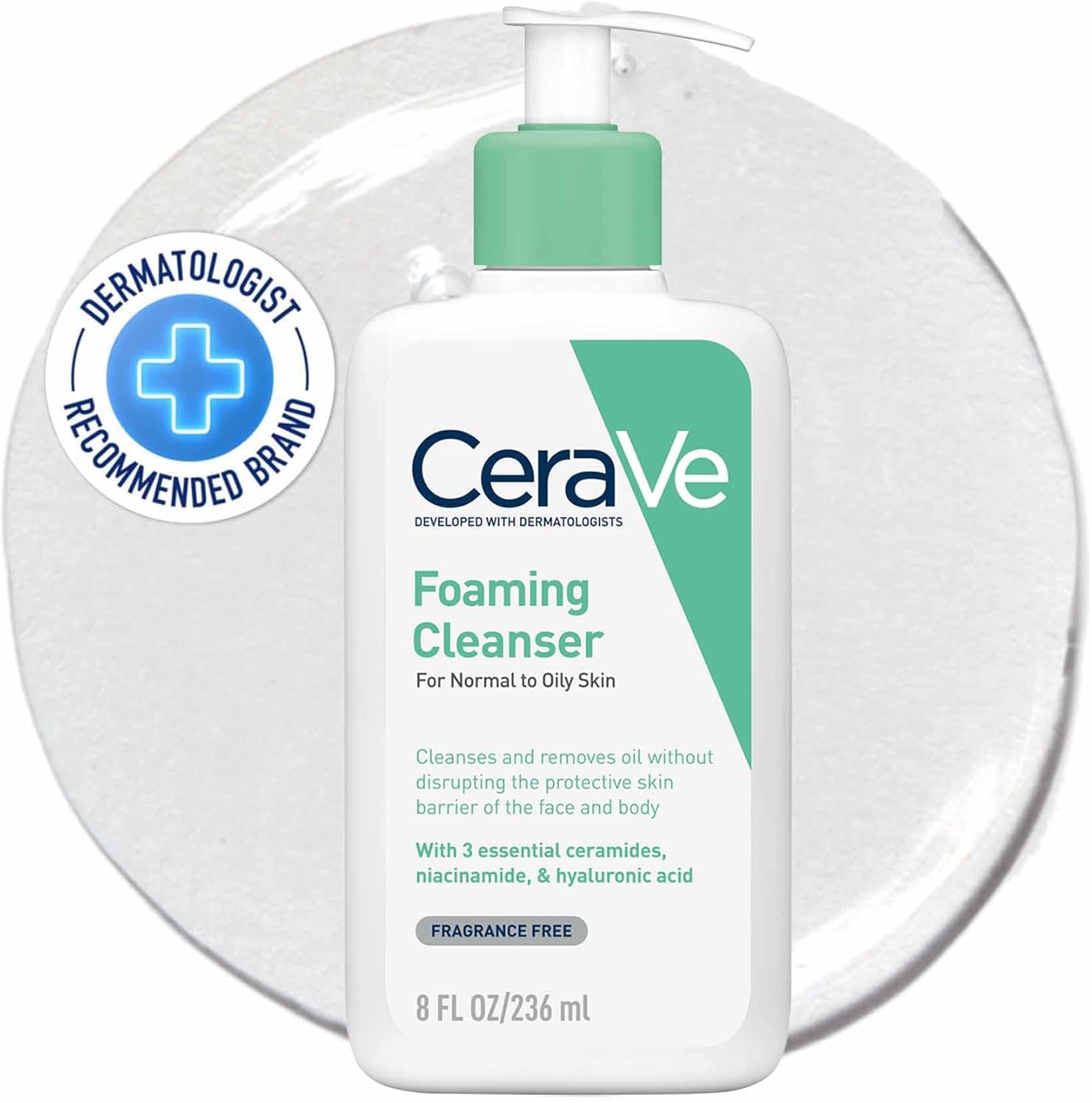 CeraVe Foaming Cleanser for Normal to Oily Skin with Niacinamide and 3 Essential Ceramidesgw1xr Greenwize