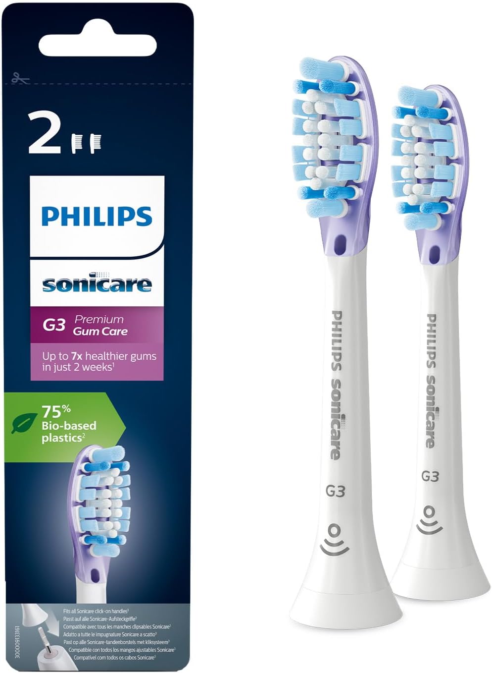 Philips Sonicare Original G3 Premium Gum Care Standard Sonic Toothbrush Heads - 2 Pack in White (Model HX9052/17) Visit the Philips Store Philips