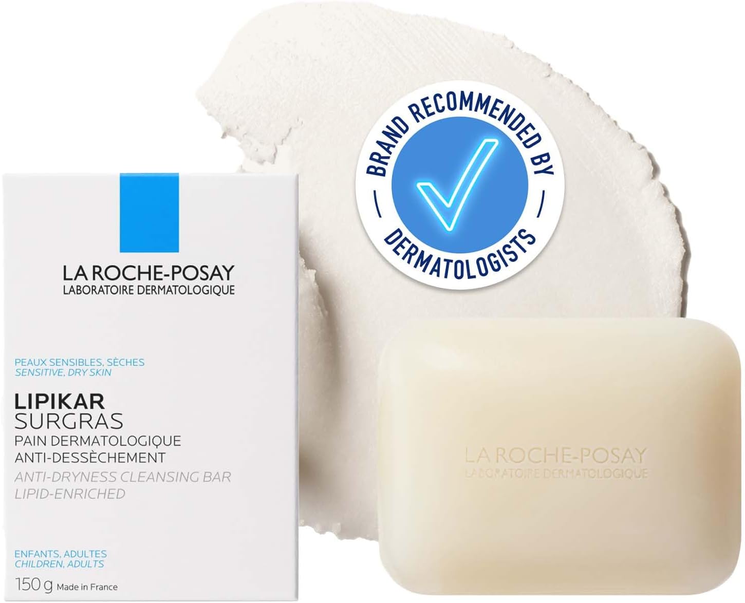 La Roche-Posay Lipikar Surgras Lipid-Enriched Cleansing Bar 150g La Roche-Posay