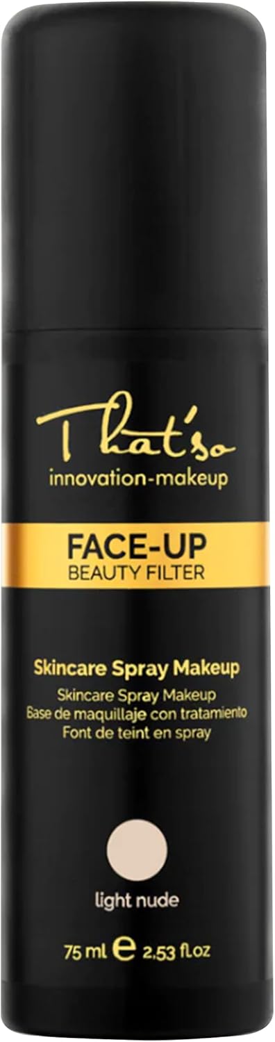 That'so Face Up Light Nude - Spary No-Makeup Foundation - Brighter Look and Reduces Face Skin Imperfections - Clear Tone That's so