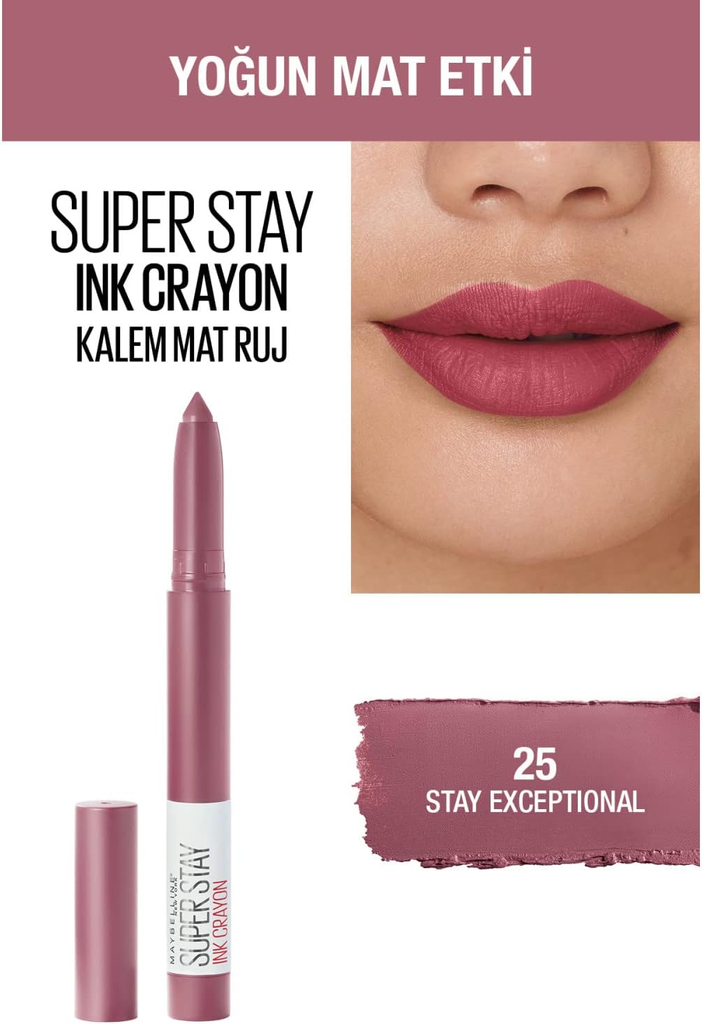 Maybelline Superstay Matte Ink Crayon Lipstick 25 Stay Exceptional Maybelline