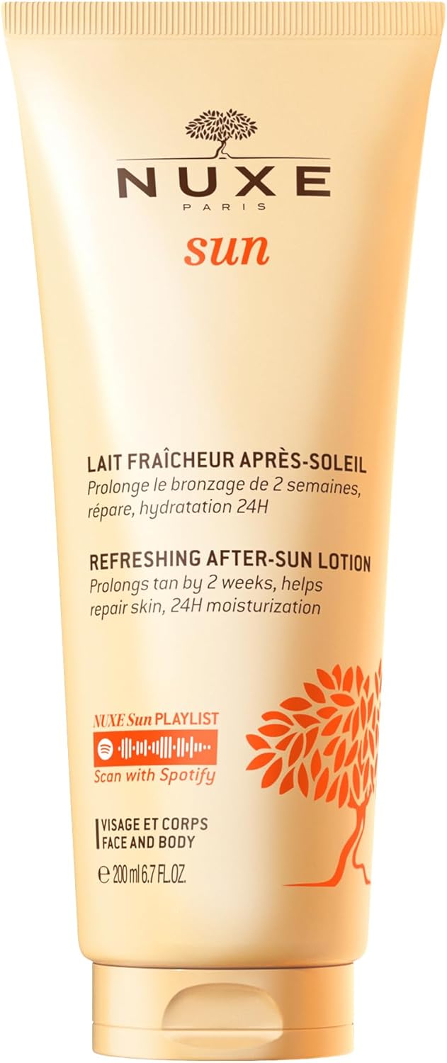 Nuxe Sun Refreshing After-Sun Lotion 200ml, Soothing After-Sun Moisturiser, Repairs & Hydrates Skin After Exposure, Prolongs Tan for Up to 2 Weeks, Vegan Formula Greenwize