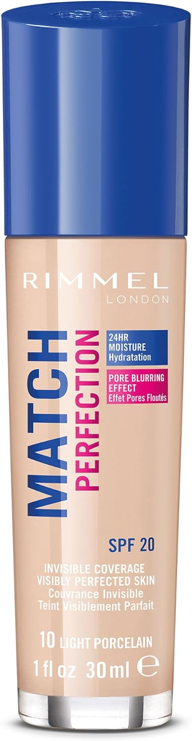 Rimmel London Match Perfection Foundation, 010 Light Porcelain, 30 ml Rimmel