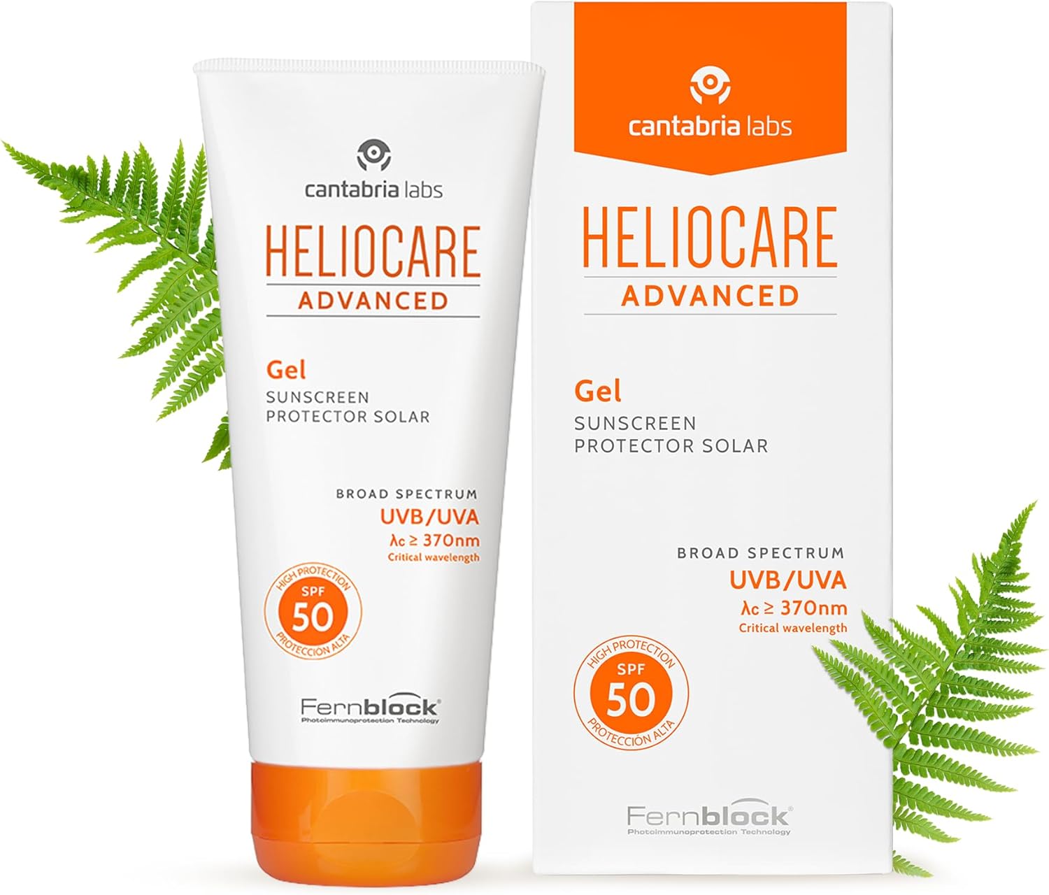 Heliocare Advanced Gel SPF 50 50ml / Lightweight Gel Sunscreen For Face / Daily UVA and UVB Anti-Ageing Sun Protection / Combination, Oily and Normal Skin Types / Matte Finish Greenwize