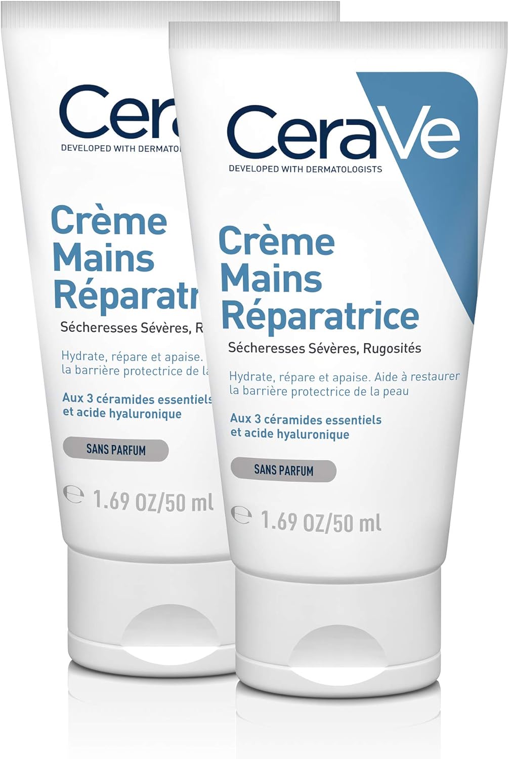 CeraVe Regenerating hand cream for extremely dry, rough hands, with hyaluronic and 3 essential ceramides, 2 x 50 ml Greenwize