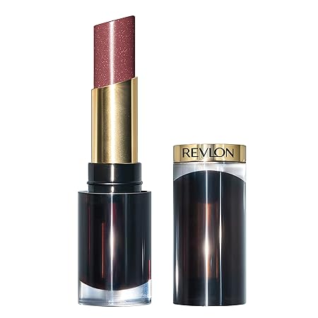 Revlon - Super Lustrous Glass Shine Lipstick, Brings Shine and Color, with Hyaluronic Acid, Aloe and Rose Quartz, Moisturizes, Soothes and Smoothes, Creamy Texture with Glazed Mauve Color - 3.7 g Revlon