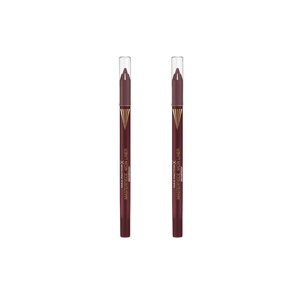 Max Factor Masterpiece Wow Liner, 190 Sweet Fig, 24-Hour Wear Eyeliner, High Colour Payoff, Waterproof and Smudgeproof, Vegan (Pack of 2) Max Factor