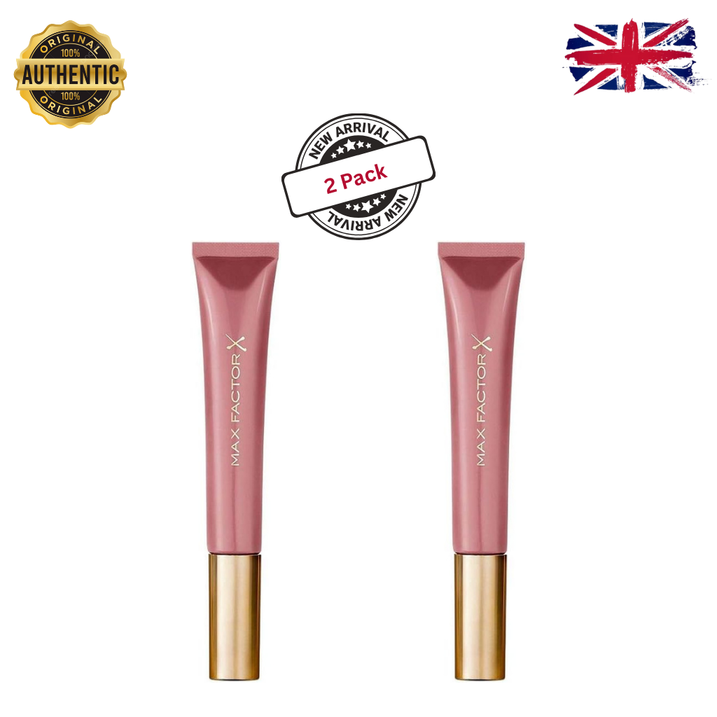 Max Factor Colour Elixir Lip Cushion Gloss with Mineral Oil and Vitamin E, Shine in Glam, 9 ml (Pack of 2) Max Factor