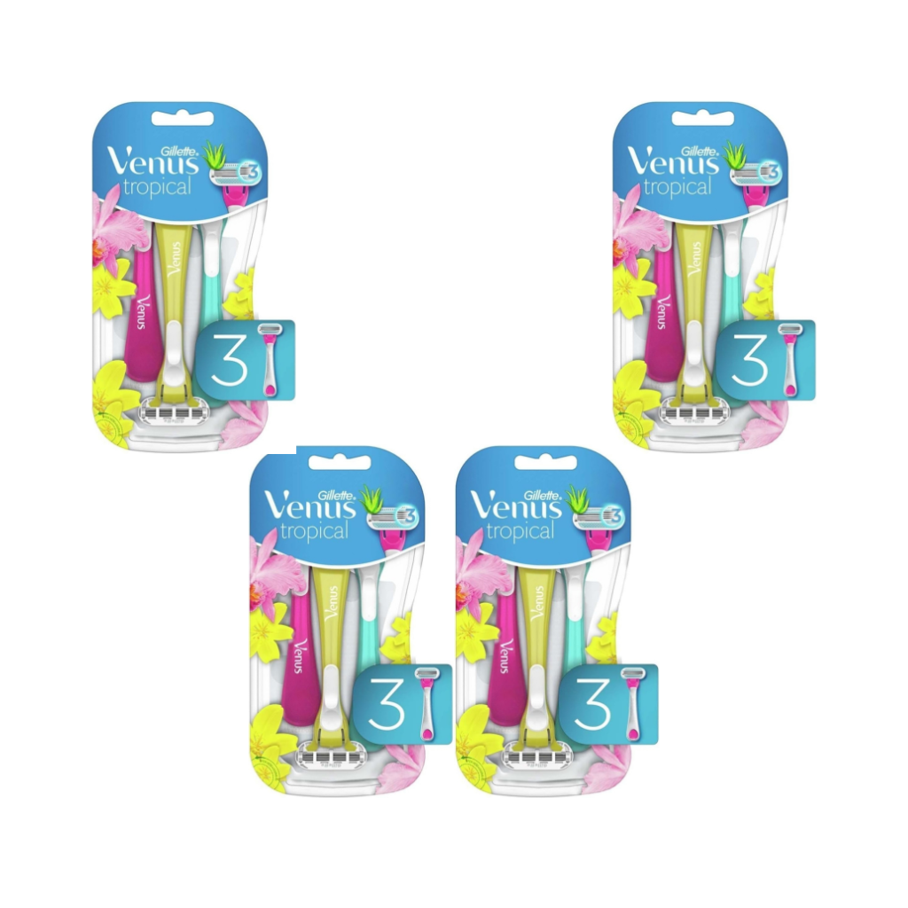 Venus Gillette Tropical Disposable Razors (Pack of 4) Gillette