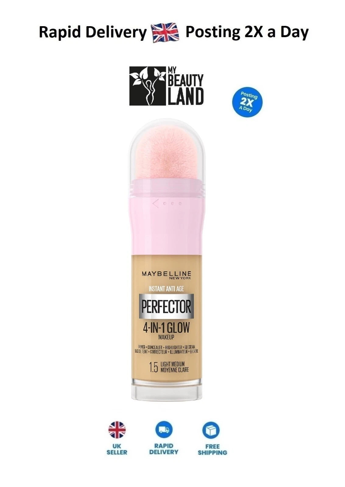 Maybelline Instant Anti Age Glow Perfector, 4-In-1 Primer Maybelline