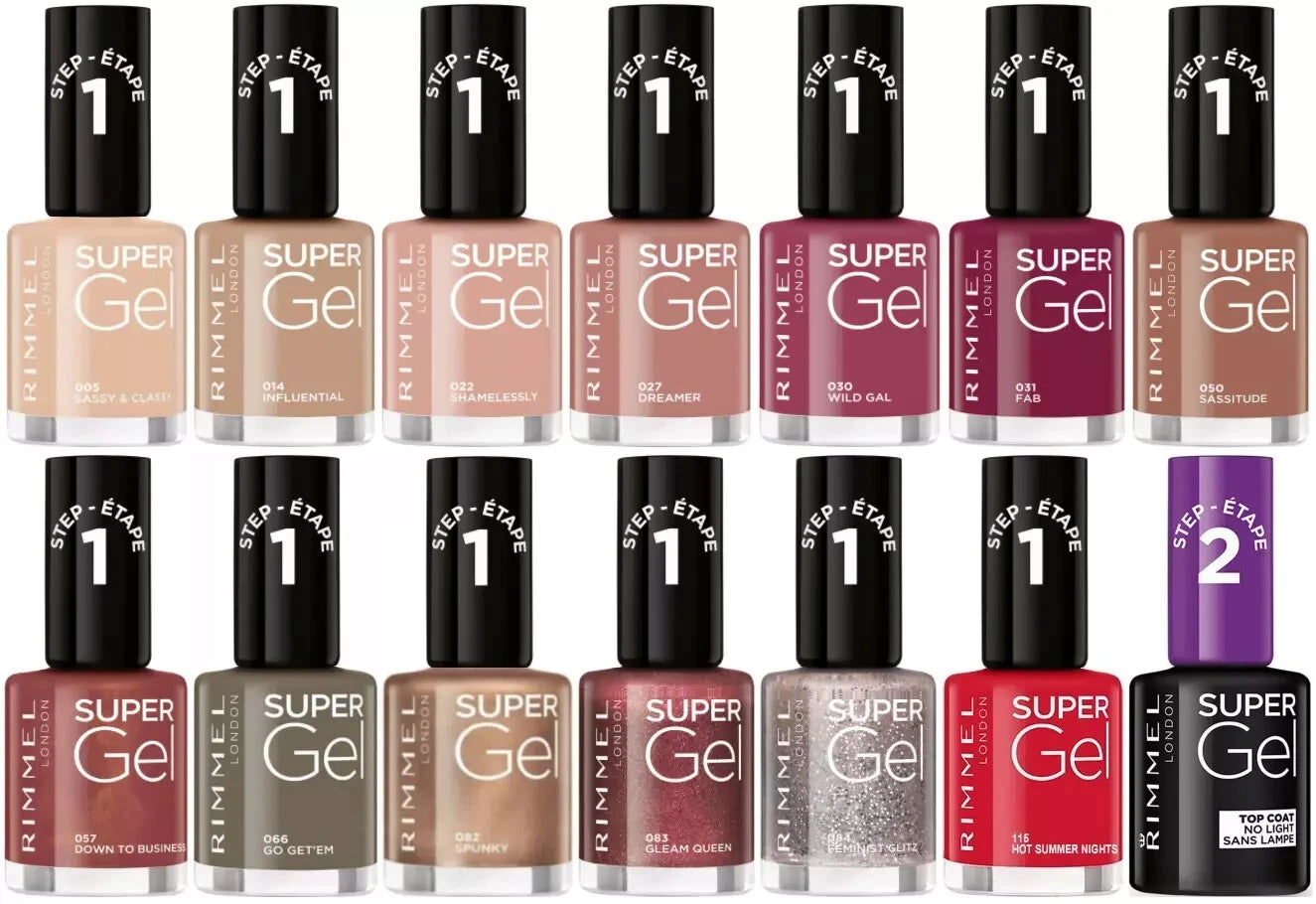 RIMMEL Super Gel High Shine Glossy Long Lasting Nail Polish 12ml Rimmel