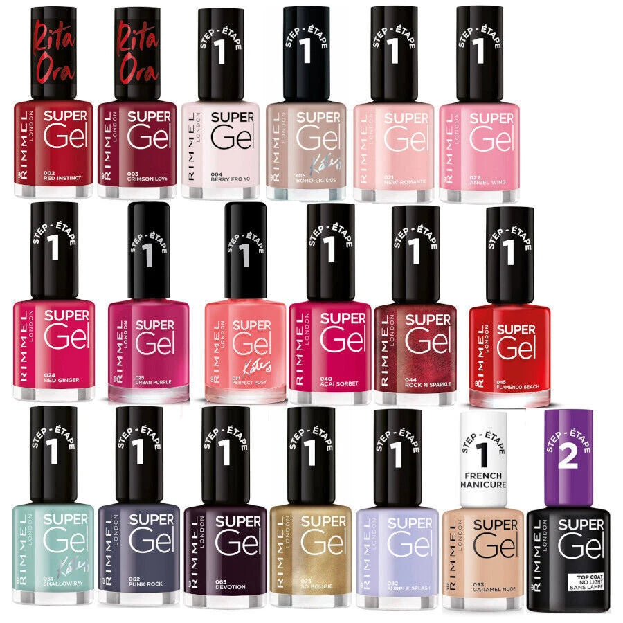 RIMMEL Super Gel High Shine Glossy Nail Polish, Top Coat 12ml Rimmel