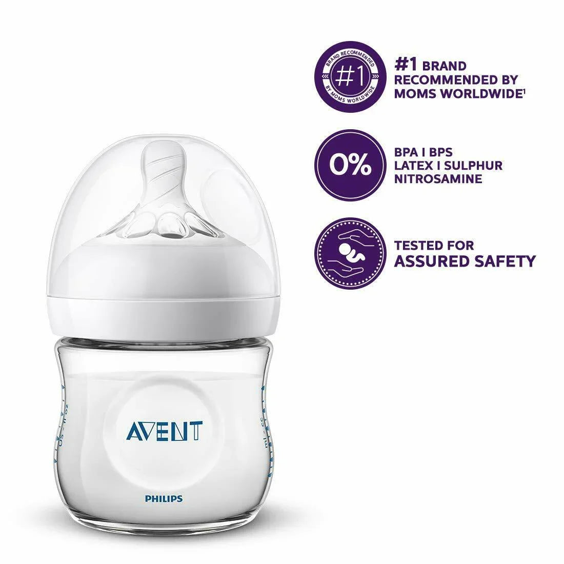 Philips Avent Natural 2.0 Bottle 125ml 0m+ Single SCF030/10 Avent