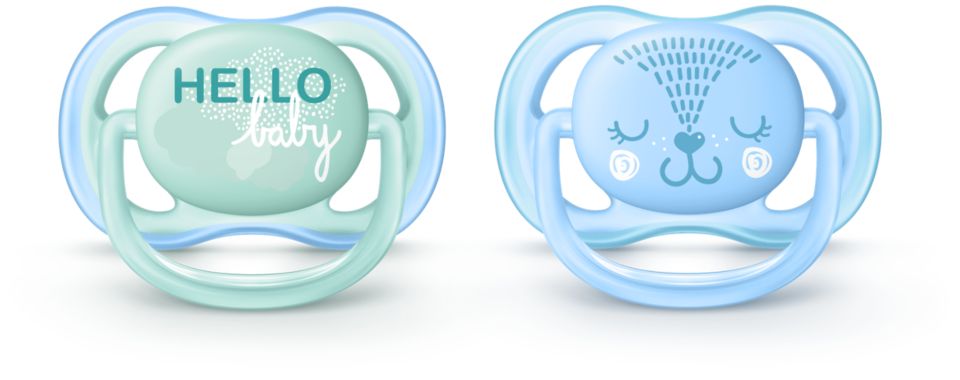 Philips Avent Ultra Air Pacifier 0-6m (Light Blue/Light Green) SCF342/20 Avent