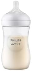 Philips Avent Natural Plastic Baby Feeding Bottle | No.1 Brand Recommended by Moms Worldwide | Ideal for 1 months+| Natural Response Technology Mimics Breastfeeding | Uniquely Designed Nipple releases milk only when baby drinks | Pack of 1| SCY903/01 Greenwize